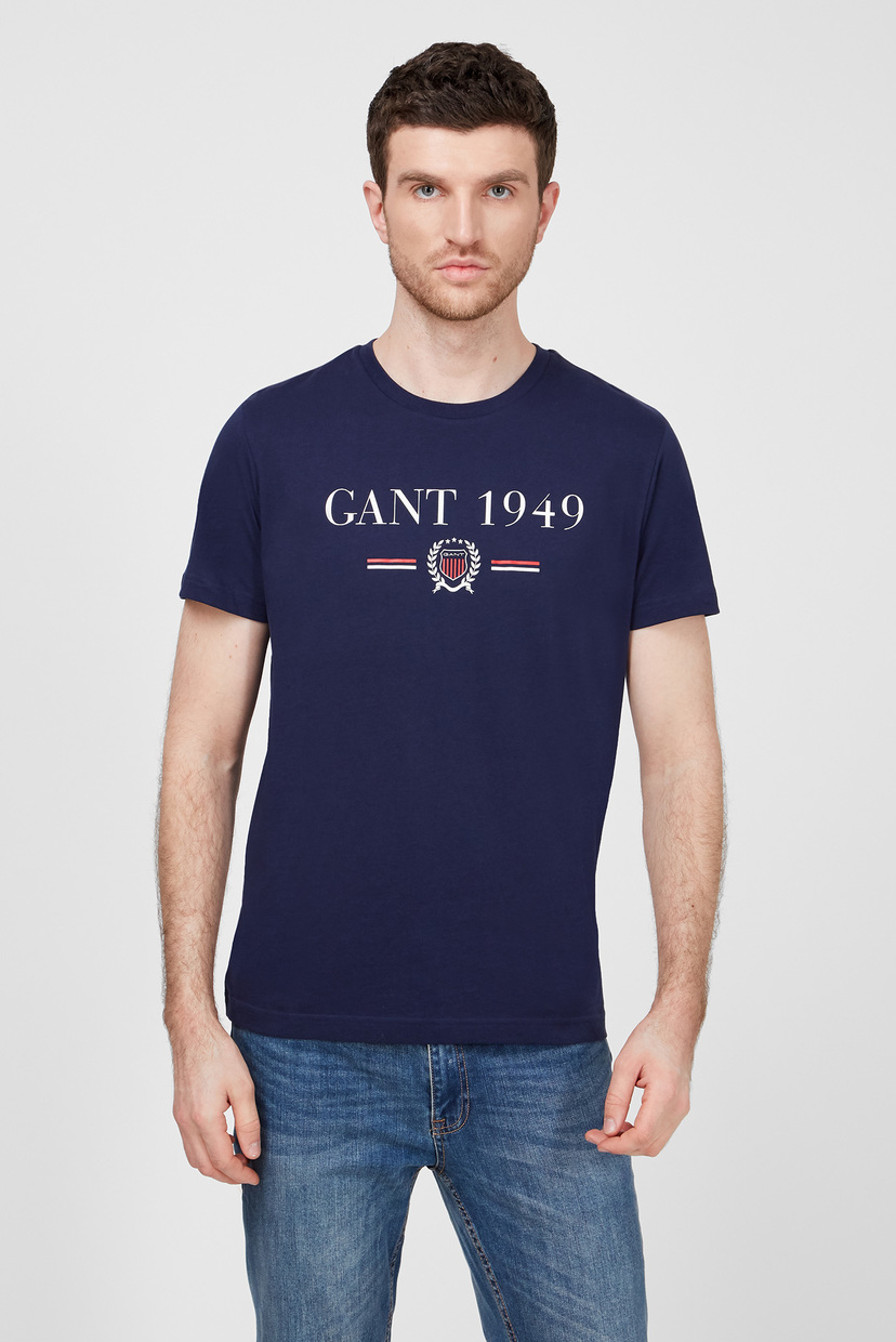 

Мужская темно-синяя футболка 1949 CREST SS Gant  2003086, Мужская темно-синяя футболка 1949 CREST SS Gant S 2003086