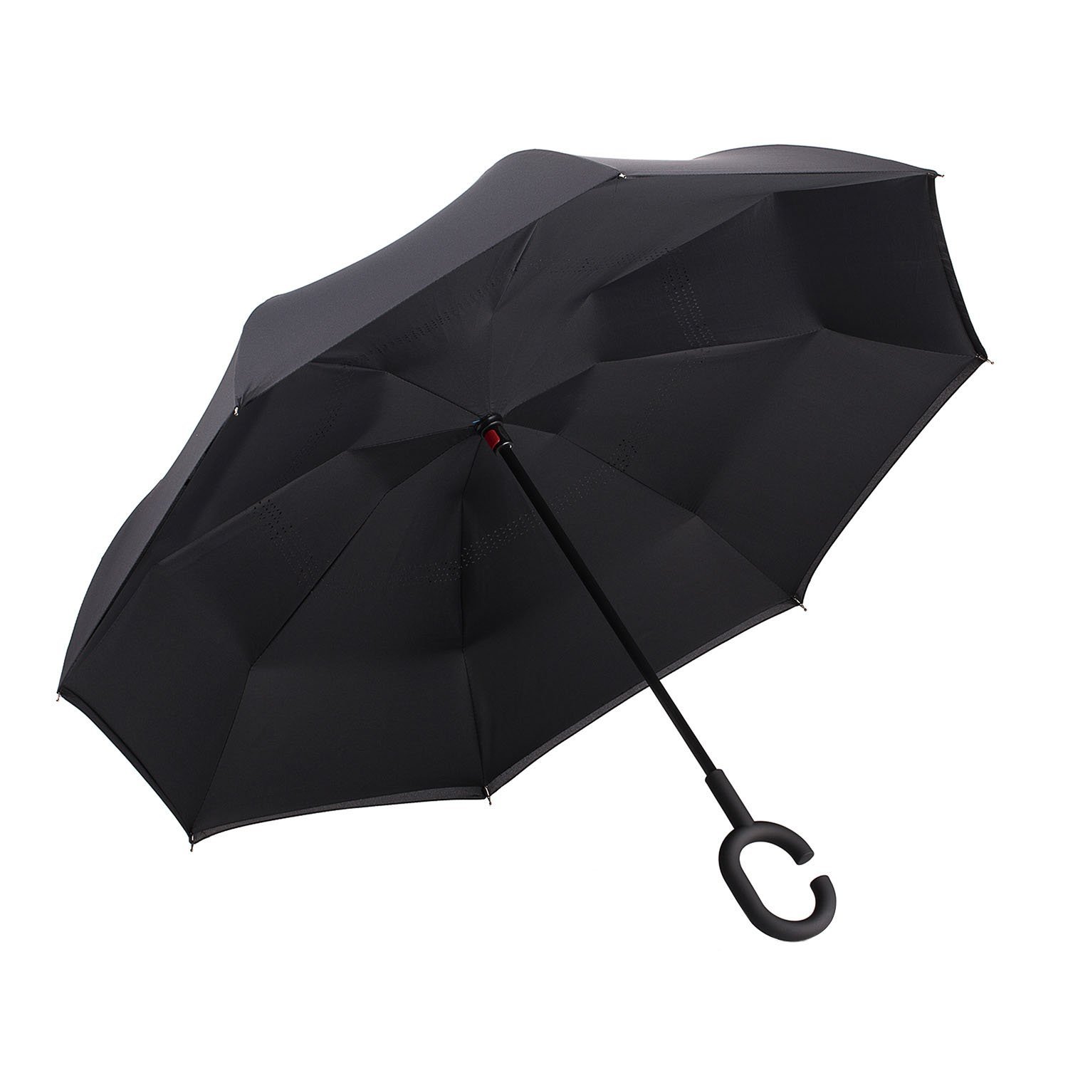 

Зонт обратного сложения наоборот Up-Brella умный антизонт (смарт зонт) Черный