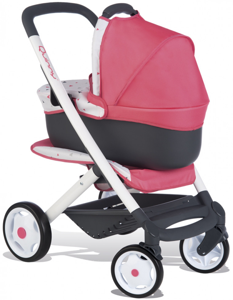 

Коляска Smoby Toys Maxi-Cosi & Quinny 3 в 1 со съемной люлькой розовая (253198)
