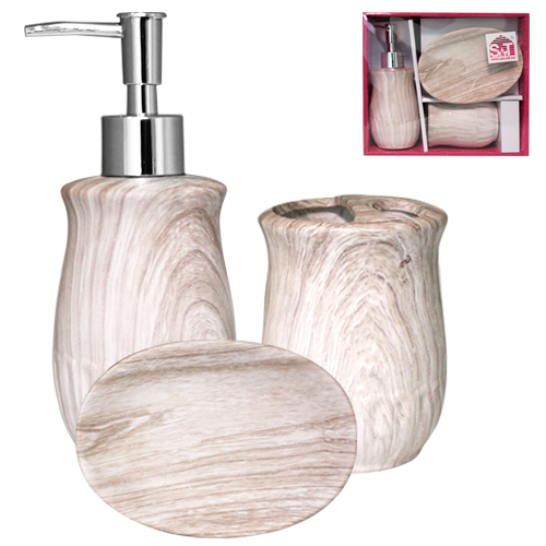

Набор аксессуаров для ванной S&T Ольха Light wood (889-06-003)