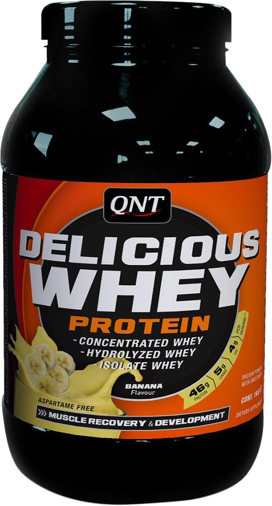 Протеин QNT Delicious Whey protein 908 г Банан (5425002409982) – низкие ...