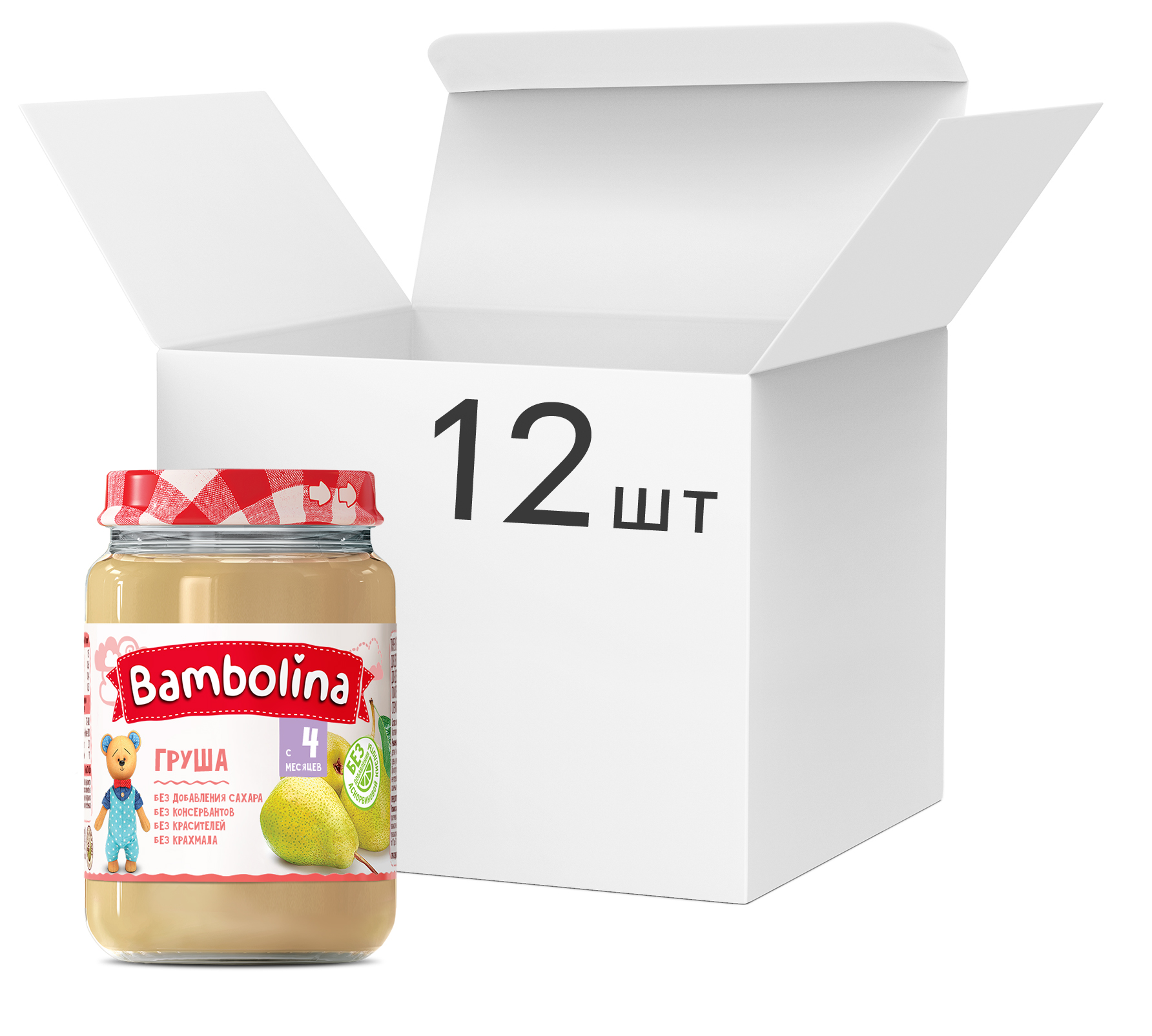 

Упаковка пюре Bambolina Груша 190 г х 12 шт (4813163001908)