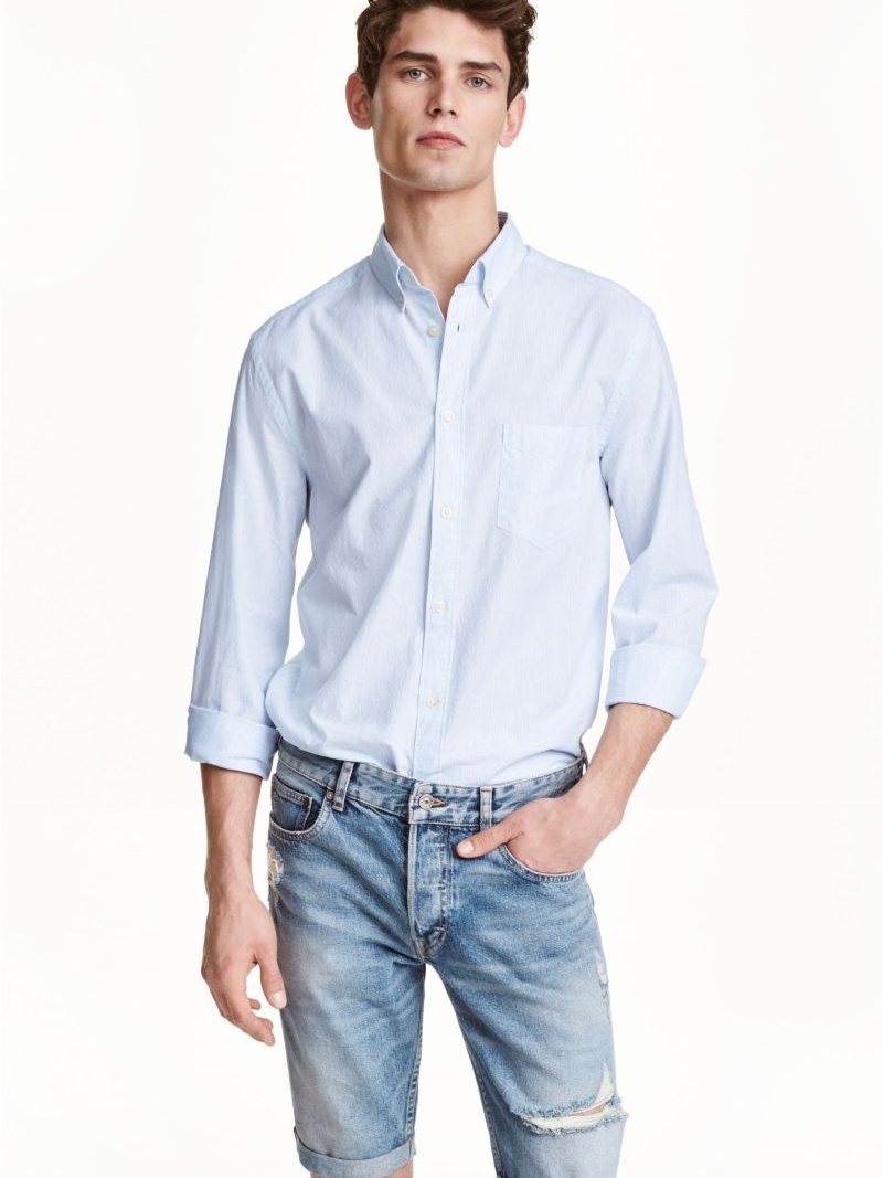 

Шорты джинсовые H&M 36505836 34 Голубое