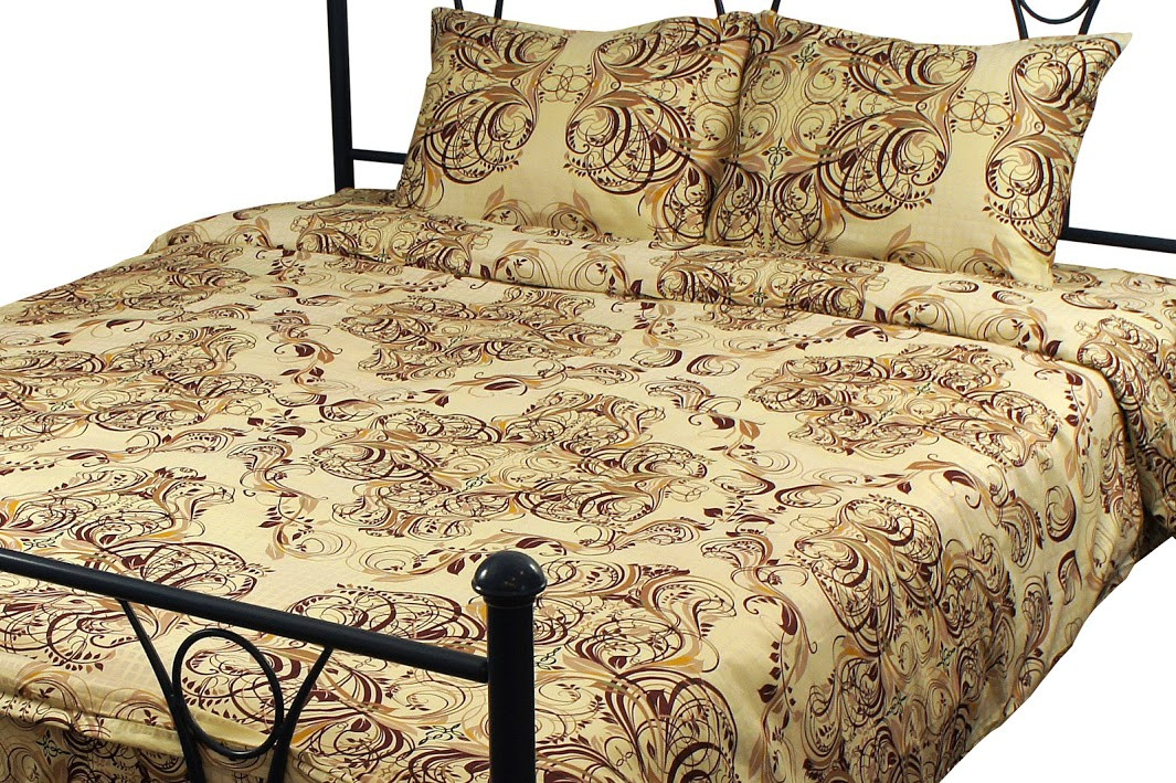 

Комплект постельного белья Руно Евро сатин арт.845.137К_40-0485 Beige Brown