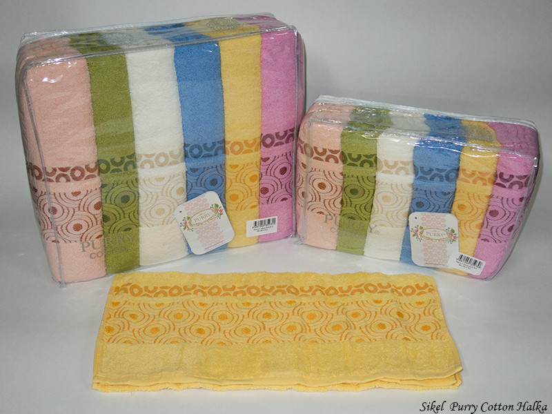 

Набор полотенец для тела Purry Cotton 70*140 см махровые банные Halka 6шт