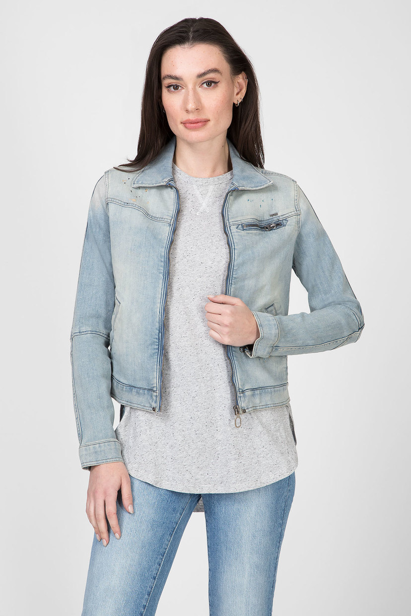 

Женская голубая джинсовая куртка 5621 Slim Jkt G-Star RAW S D12857,8968