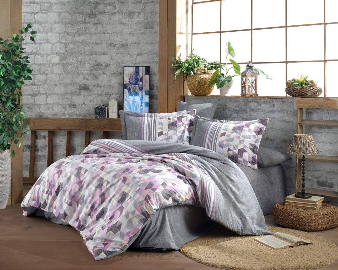 

Комплект постельного белья Hobby Poplin Arella 200x220 Сиреневый