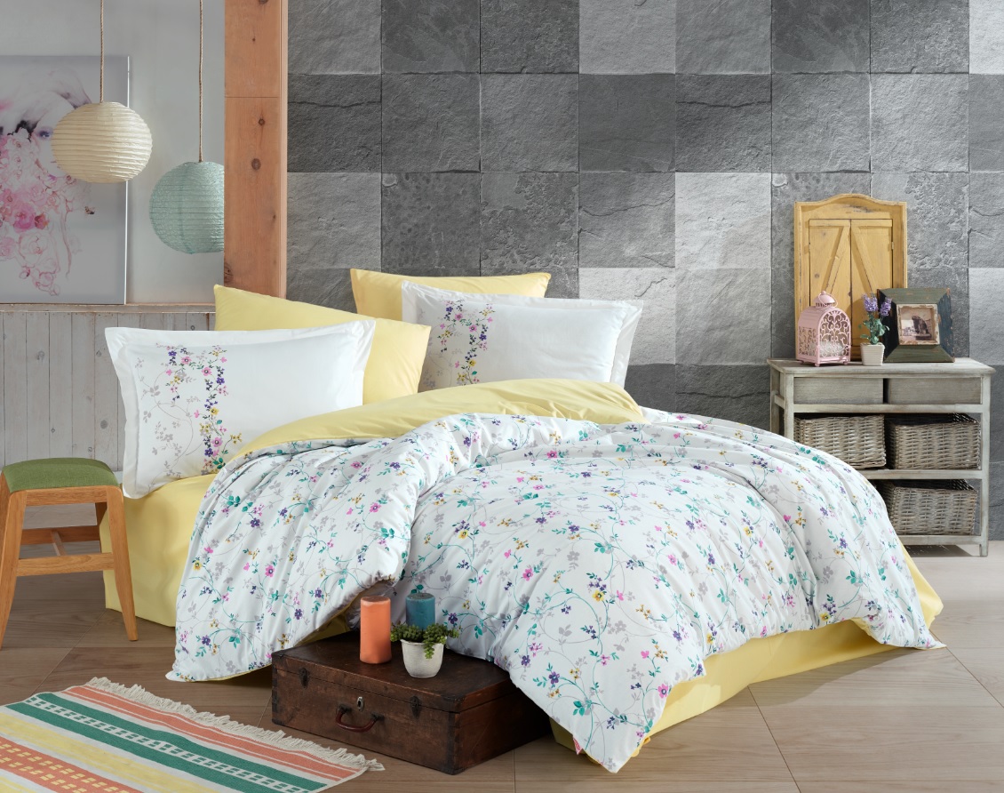 

Комплект постельного белья Hobby Poplin Orient 200x220 Желтый
