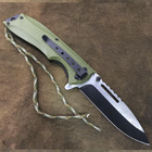 Нож складной Skif Plus Bright (длина: 217мм, лезвие: 97мм, черное), оливковый - изображение 3