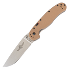 Нож складной Ontario RAT-1A (длина: 219мм, лезвие: 84мм, сатин), tan 8870TN - изображение 1