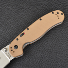 Нож складной Ontario RAT-1A (длина: 219мм, лезвие: 84мм, сатин), tan 8870TN - изображение 5