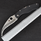 Нож складной керамбит SPYDERCO Civilian С12GS (длина: 23.0см, лезвие: 10.5см), черный - изображение 7