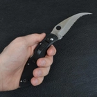 Нож складной керамбит SPYDERCO Civilian С12GS (длина: 23.0см, лезвие: 10.5см), черный - изображение 9