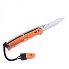 Нож складной Ganzo G7412P-WS (длина: 205мм, лезвие: 89мм, сатин), оранжевый - изображение 2