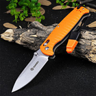 Нож складной Ganzo G7412P-WS (длина: 205мм, лезвие: 89мм, сатин), оранжевый - изображение 3