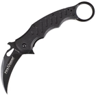 Нож складной керамбит FOX 478 (длина: 18.5см, лезвие: 7.5см), черный - изображение 1