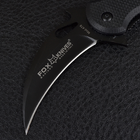 Нож складной керамбит FOX 478 (длина: 18.5см, лезвие: 7.5см), черный - изображение 4