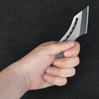 Нож тактический BOKER в ножнах (сталь 440сс, полная длина 15см), серебристый с черным - изображение 7