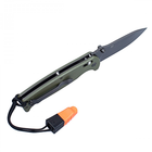 Нож складной Ganzo G7413-WS (длина: 205мм, лезвие: 89мм, черное), зеленый - изображение 2