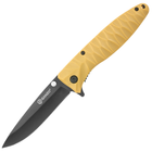 Нож складной Ganzo G620-Y1 (длина: 205мм, лезвие: 88мм, черное), желтый - изображение 1
