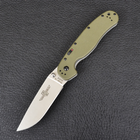 Нож складной Ontario RAT-1A (длина: 219мм, лезвие: 84мм, сатин), оливковый 8870OD - изображение 2