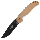 Нож складной Ontario RAT-1 (длина: 219мм, лезвие: 84мм, чёрное), коричневый 8846CB - изображение 1
