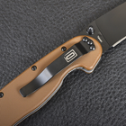 Нож складной Ontario RAT-1 (длина: 219мм, лезвие: 84мм, чёрное), коричневый 8846CB - изображение 8