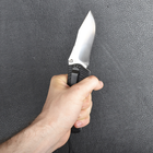 Нож складной Ontario Utilitac 2 JPT-3S (длина: 200мм, лезвие: 81мм, сатин), черный 8908 - изображение 11