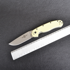 Нож складной Ontario RAT-1 D2 (длина: 216мм, лезвие: 89мм, сатин), tan 8867TN - изображение 12