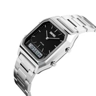 Мужские часы Skmei Tango 1220 Серебристые с черним циферблатом