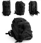 Армейский Тактический Рюкзак REEBOW 40л Городской Туристический, Черный (2015) - изображение 4