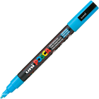 Маркер-фарба Uni Posca Блакитний 0.9-1.3 мм Чорно-блакитний корпус (PC-3M.L.Blue)