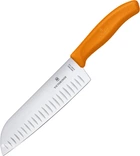 Кухонний ніж Victorinox SwissClassic Сантоку 170 мм у блістері Orange (6.8526.17L9B)