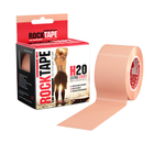 Кинезио тейп (Кинезиологический тейп) RockTape H2O Baige 5м*5см - зображення 1