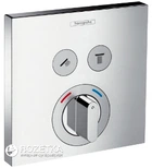 Зовнішня частина змішувача з термостатом HANSGROHE ShowerSelect 15768000 2 споживача