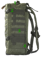 Тактичний, штурмовий супер-міцний рюкзак 5.15.b 32 літрів олива РБІ - зображення 3