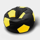 Крісло-мішок Frameless Furniture М'яч 100см Оксфорд 600 Чорне з жовтим (BM-1217) - зображення 1