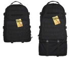 Тактический туристический супер-крепкий рюкзак трансформер 45-65 литров чёрный Кордура POLY 900 ден 5.15.b с поясным ремнем - изображение 2