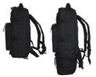 Тактичний туристичний супер-міцний рюкзак трансформер 45-65 літрів чорний Кордура POLY 900 ден 5.15.b з поясним ременем - зображення 3