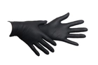 Одноразові рукавички нітрилові Медіком 100 шт в упаковці Розмір S Чорні. Щільнсть 3,3 г. - зображення 2