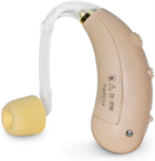 Універсальний слуховий апарат Medica-Plus sound control 7.0 Цифровий завушний підсилювач з сигналом розряду батареї Original Бежевий - зображення 2