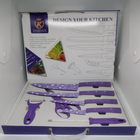 Набор кухонных Метало - керамических ножей Kitchen King Professional KK25 Фиолетовые (F00937423) - изображение 1