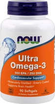 Жирные кислоты Now Foods Ultra Omega-3 90 желатиновых капсул (733739016614) - изображение 1