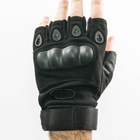Тактические перчатки митенки с открытми пальцами и усиленным протектором косточек Mechanix (18171/1) Черный - изображение 1