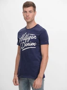 Футболка хлопковая длинная мужская Tommy Hilfiger 9524.3 S Синяя