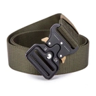 Тактический нейлоновый армейский ремень Tactical Belt с пряжкой “COBRA” / 125 см / Army Green - изображение 1
