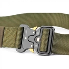Ремінь тактичний Assault Belt з металевою пряжкою 125 см Зелений - зображення 4