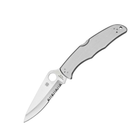 Карманный нож Spyderco Endura 4 Steel Handle, полусеррейтор (C10PS) - изображение 1