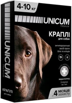 Краплі від бліх та кліщів на холку для собак Unicum premium 4-10 кг (імідаклоприд)