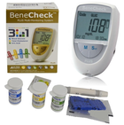 Пристрій 3 до 1 BeneCheck Plus для вимірювання рівня глюкози холестерину сечової кислоти в крові (mpm_00448) - зображення 3